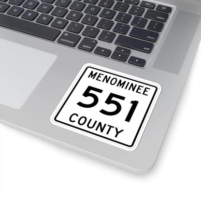 Michigan 551 Menominee County (Michigan) (Road Sign) STICKER Vinyl Kiss-Cut Decal - The Sticker Space