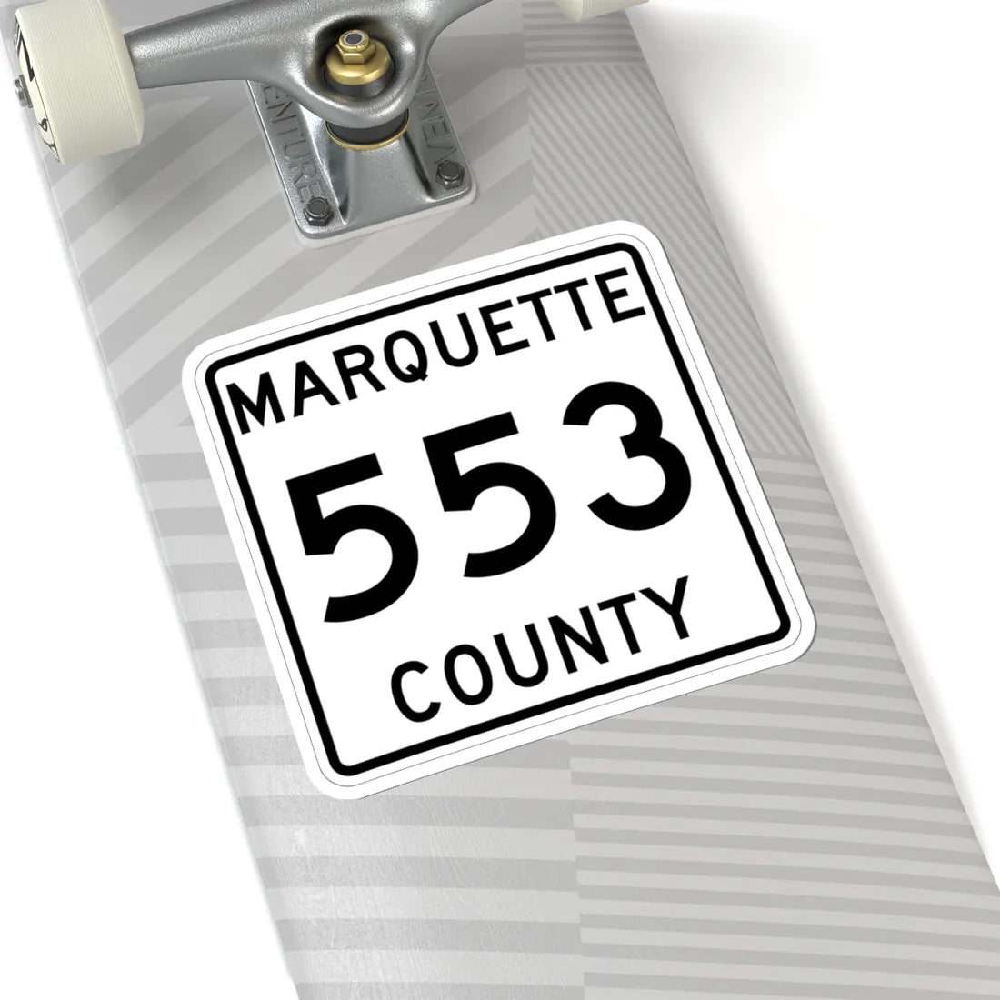 Michigan 553 Marquette County (Michigan) (Road Sign) STICKER Vinyl Kiss-Cut Decal - The Sticker Space