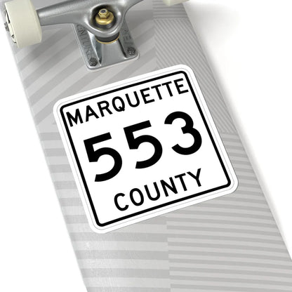 Michigan 553 Marquette County (Michigan) (Road Sign) STICKER Vinyl Kiss-Cut Decal - The Sticker Space