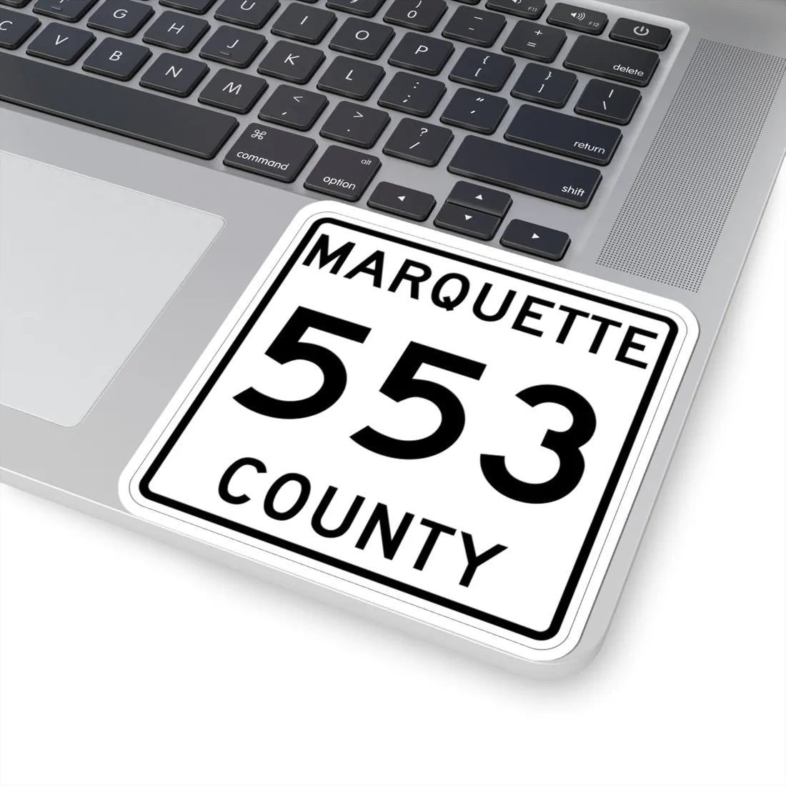 Michigan 553 Marquette County (Michigan) (Road Sign) STICKER Vinyl Kiss-Cut Decal - The Sticker Space