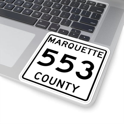 Michigan 553 Marquette County (Michigan) (Road Sign) STICKER Vinyl Kiss-Cut Decal - The Sticker Space
