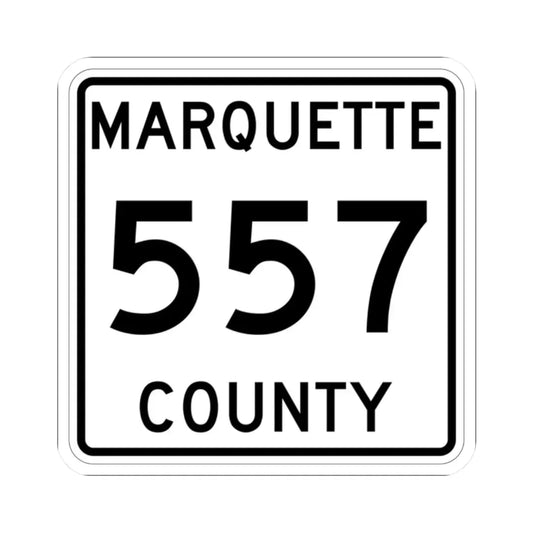 Michigan 557 Marquette County (Michigan) (Road Sign) STICKER Vinyl Kiss-Cut Decal 2 Inch White - The Sticker Space