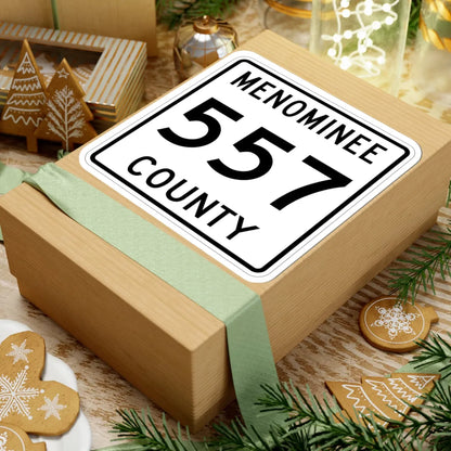 Michigan 557 Menominee County (Michigan) (Road Sign) STICKER Vinyl Kiss-Cut Decal - The Sticker Space