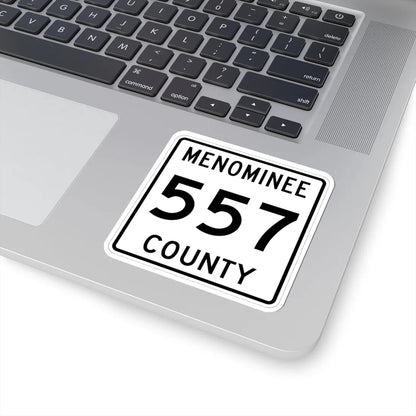 Michigan 557 Menominee County (Michigan) (Road Sign) STICKER Vinyl Kiss-Cut Decal - The Sticker Space
