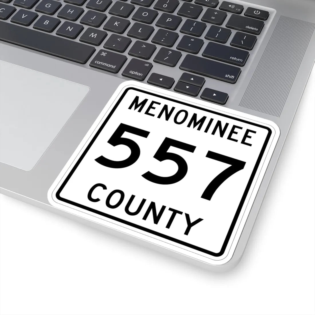 Michigan 557 Menominee County (Michigan) (Road Sign) STICKER Vinyl Kiss-Cut Decal - The Sticker Space