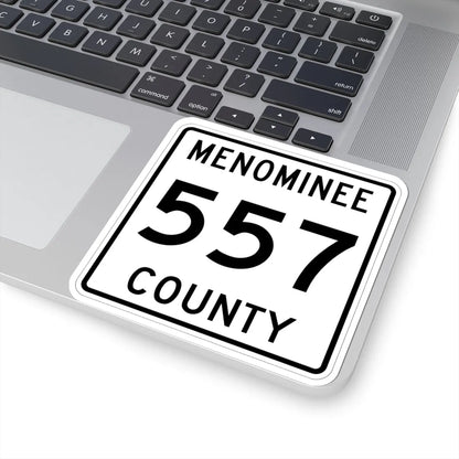 Michigan 557 Menominee County (Michigan) (Road Sign) STICKER Vinyl Kiss-Cut Decal - The Sticker Space