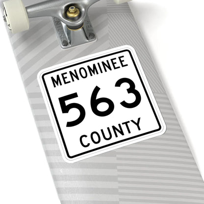 Michigan 563 Menominee County (Michigan) (Road Sign) STICKER Vinyl Kiss-Cut Decal - The Sticker Space