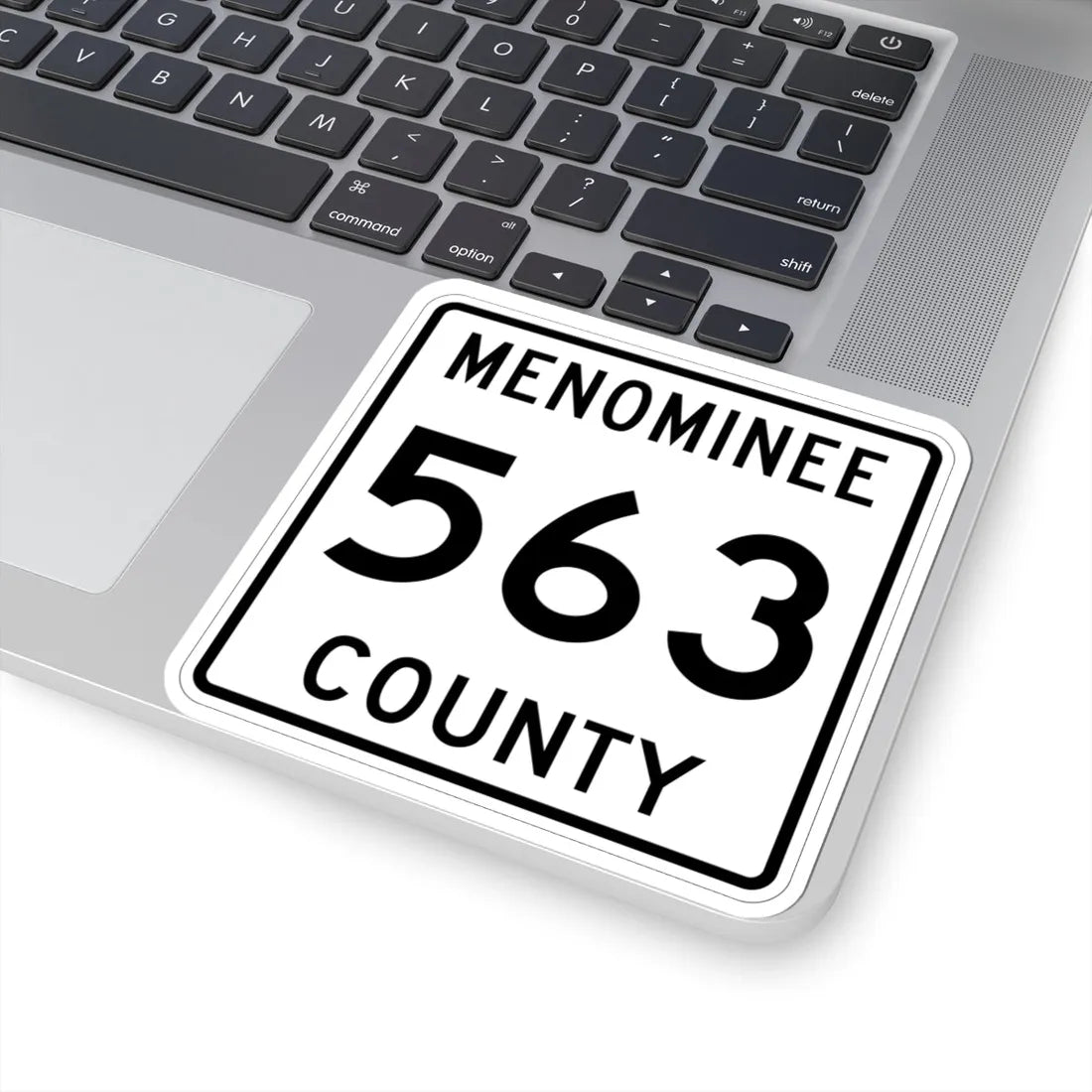 Michigan 563 Menominee County (Michigan) (Road Sign) STICKER Vinyl Kiss-Cut Decal - The Sticker Space
