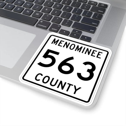 Michigan 563 Menominee County (Michigan) (Road Sign) STICKER Vinyl Kiss-Cut Decal - The Sticker Space