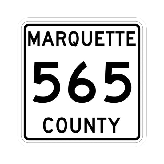 Michigan 565 Marquette County (Michigan) (Road Sign) STICKER Vinyl Kiss-Cut Decal 2 Inch White - The Sticker Space