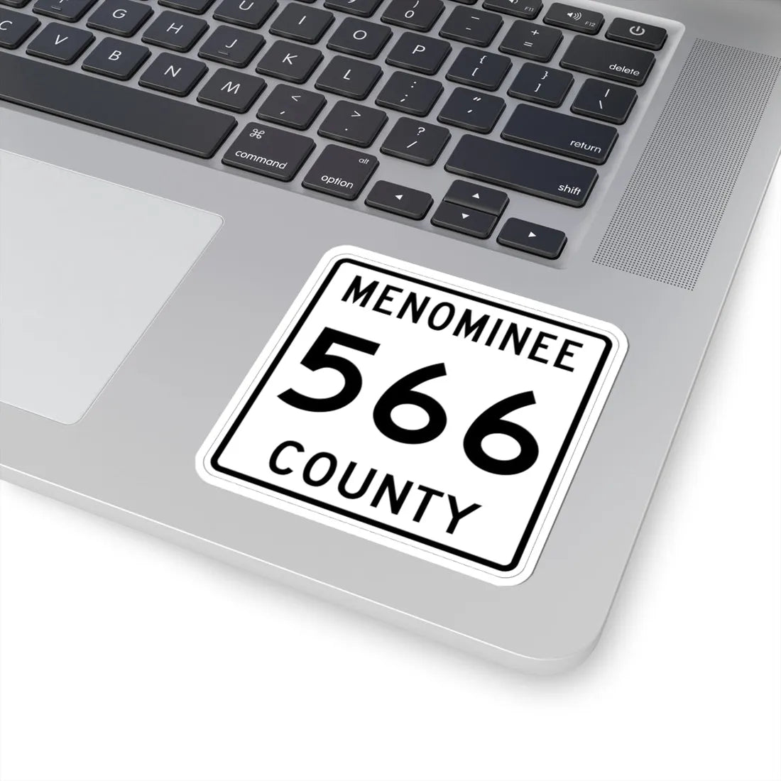 Michigan 566 Menominee County (Michigan) (Road Sign) STICKER Vinyl Kiss-Cut Decal - The Sticker Space