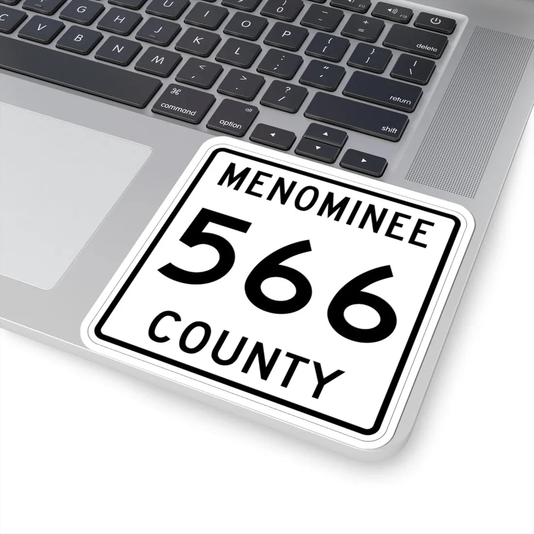 Michigan 566 Menominee County (Michigan) (Road Sign) STICKER Vinyl Kiss-Cut Decal - The Sticker Space