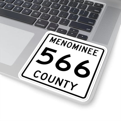 Michigan 566 Menominee County (Michigan) (Road Sign) STICKER Vinyl Kiss-Cut Decal - The Sticker Space