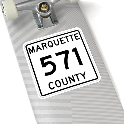 Michigan 571 Marquette County (Michigan) (Road Sign) STICKER Vinyl Kiss-Cut Decal - The Sticker Space