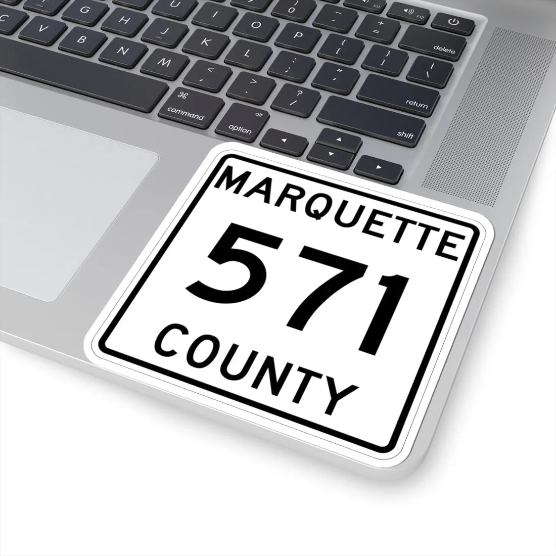 Michigan 571 Marquette County (Michigan) (Road Sign) STICKER Vinyl Kiss-Cut Decal - The Sticker Space