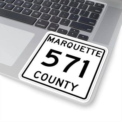 Michigan 571 Marquette County (Michigan) (Road Sign) STICKER Vinyl Kiss-Cut Decal - The Sticker Space