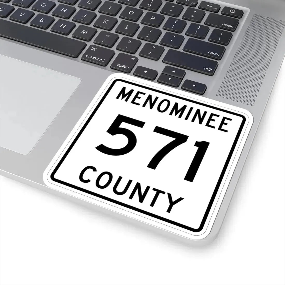 Michigan 571 Menominee County (Michigan) (Road Sign) STICKER Vinyl Kiss-Cut Decal - The Sticker Space
