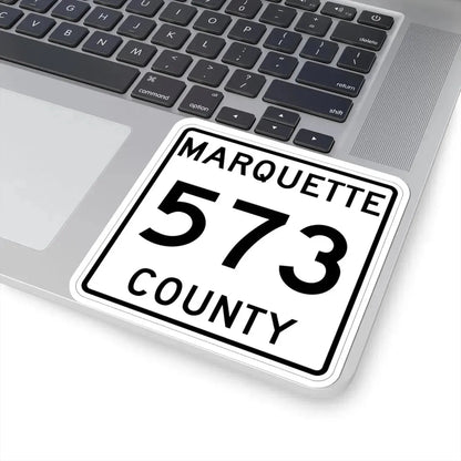 Michigan 573 Marquette County (Michigan) (Road Sign) STICKER Vinyl Kiss-Cut Decal - The Sticker Space