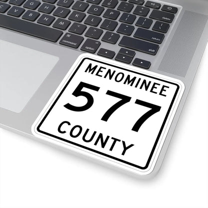 Michigan 577 Menominee County (Michigan) (Road Sign) STICKER Vinyl Kiss-Cut Decal - The Sticker Space