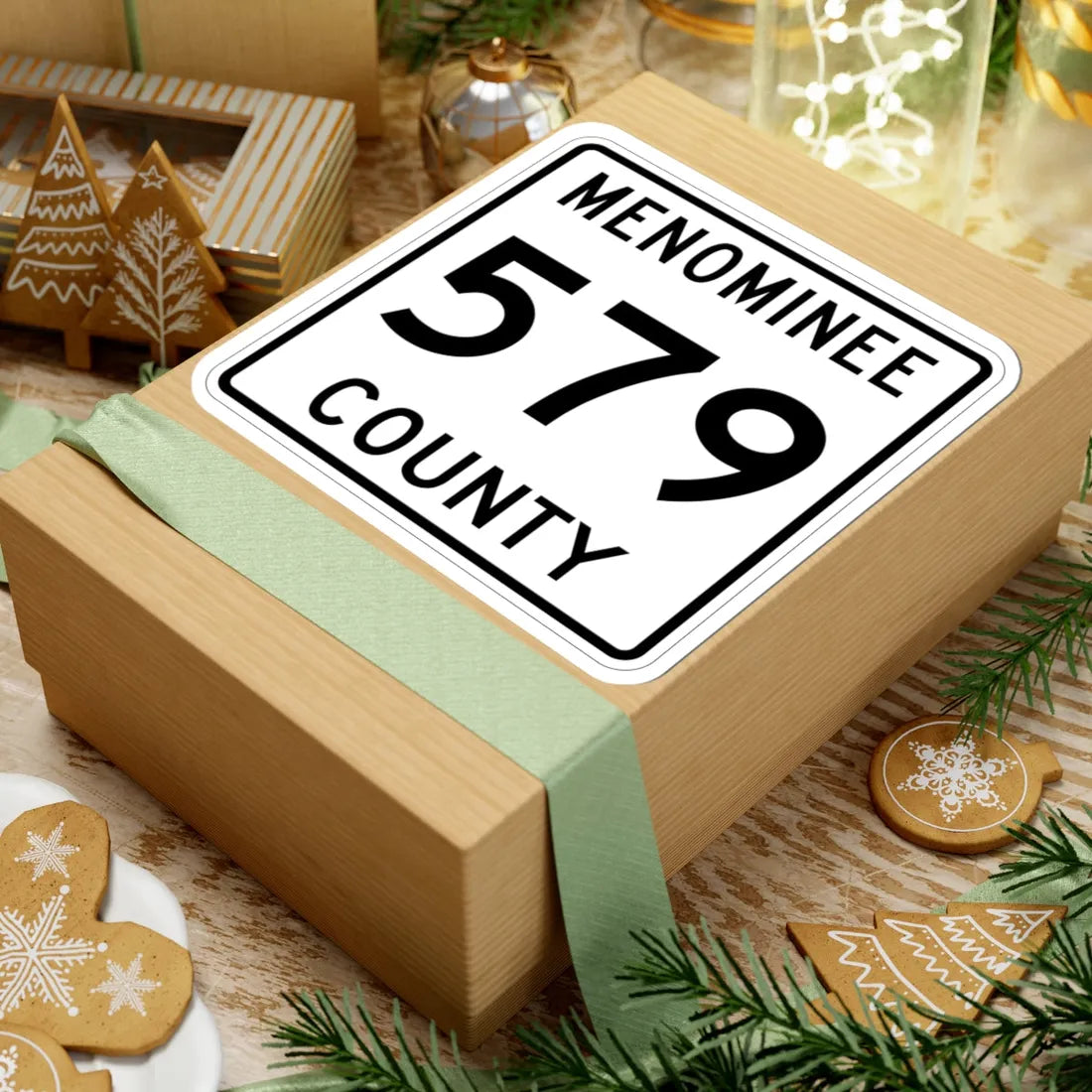 Michigan 579 Menominee County (Michigan) (Road Sign) STICKER Vinyl Kiss-Cut Decal - The Sticker Space