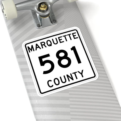 Michigan 581 Marquette County (Michigan) (Road Sign) STICKER Vinyl Kiss-Cut Decal - The Sticker Space