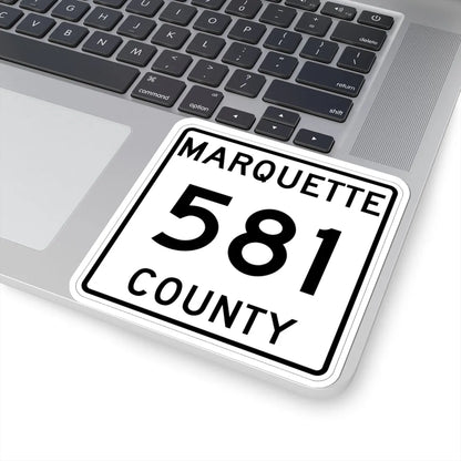 Michigan 581 Marquette County (Michigan) (Road Sign) STICKER Vinyl Kiss-Cut Decal - The Sticker Space