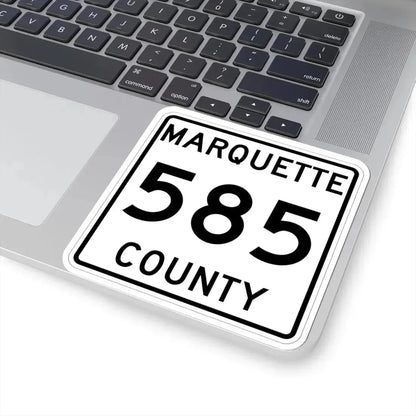Michigan 585 Marquette County (Michigan) (Road Sign) STICKER Vinyl Kiss-Cut Decal - The Sticker Space