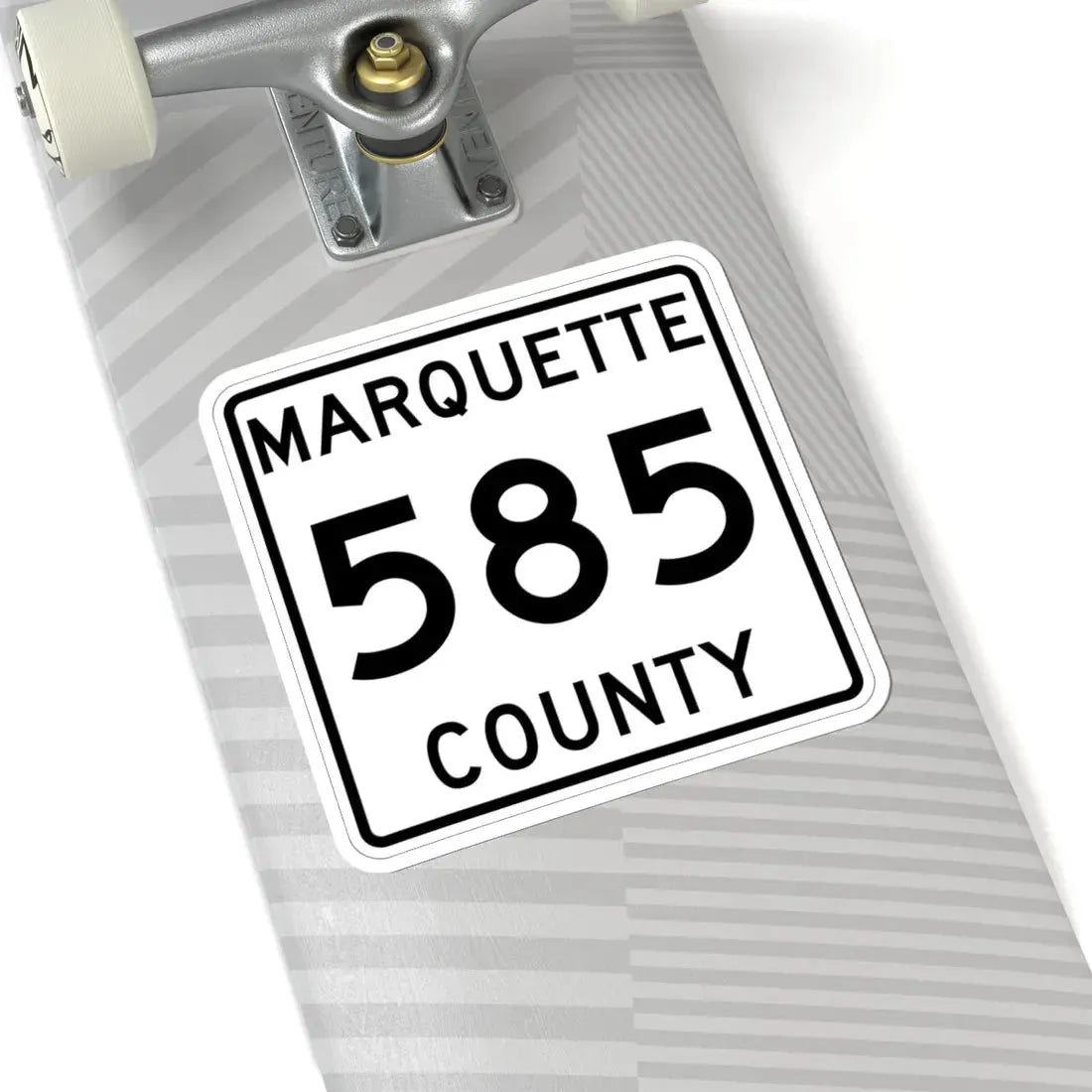 Michigan 585 Marquette County (Michigan) (Road Sign) STICKER Vinyl Kiss-Cut Decal - The Sticker Space