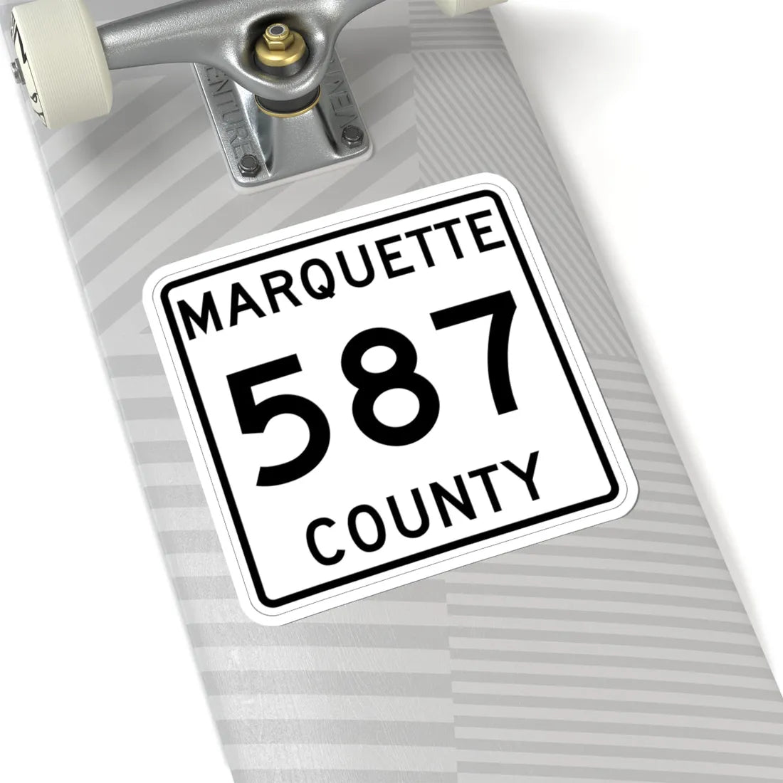 Michigan 587 Marquette County (Michigan) (Road Sign) STICKER Vinyl Kiss-Cut Decal - The Sticker Space