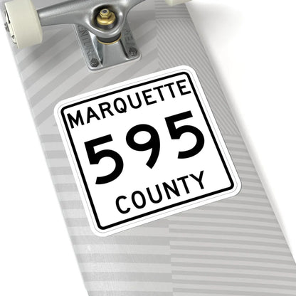 Michigan 595 Marquette County (Michigan) (Road Sign) STICKER Vinyl Kiss-Cut Decal - The Sticker Space