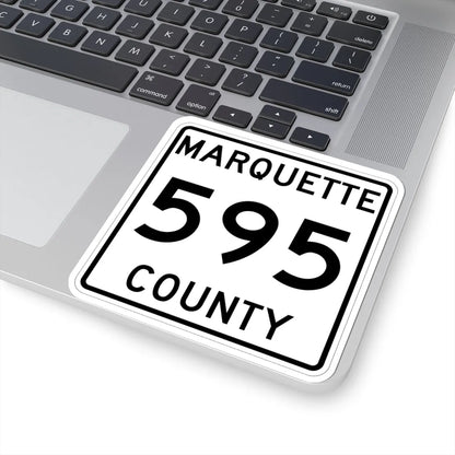 Michigan 595 Marquette County (Michigan) (Road Sign) STICKER Vinyl Kiss-Cut Decal - The Sticker Space