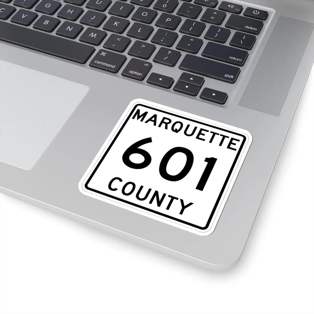 Michigan 601 Marquette County (Michigan) (Road Sign) STICKER Vinyl Kiss-Cut Decal - The Sticker Space