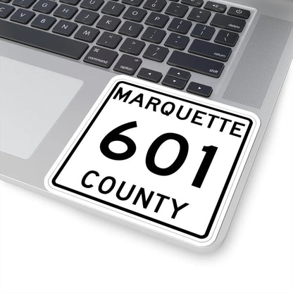 Michigan 601 Marquette County (Michigan) (Road Sign) STICKER Vinyl Kiss-Cut Decal - The Sticker Space