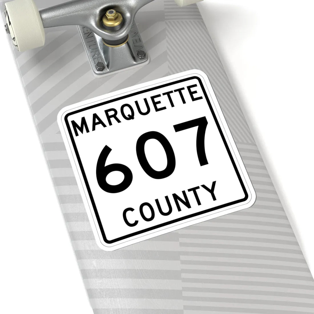 Michigan 607 Marquette County (Michigan) (Road Sign) STICKER Vinyl Kiss-Cut Decal - The Sticker Space