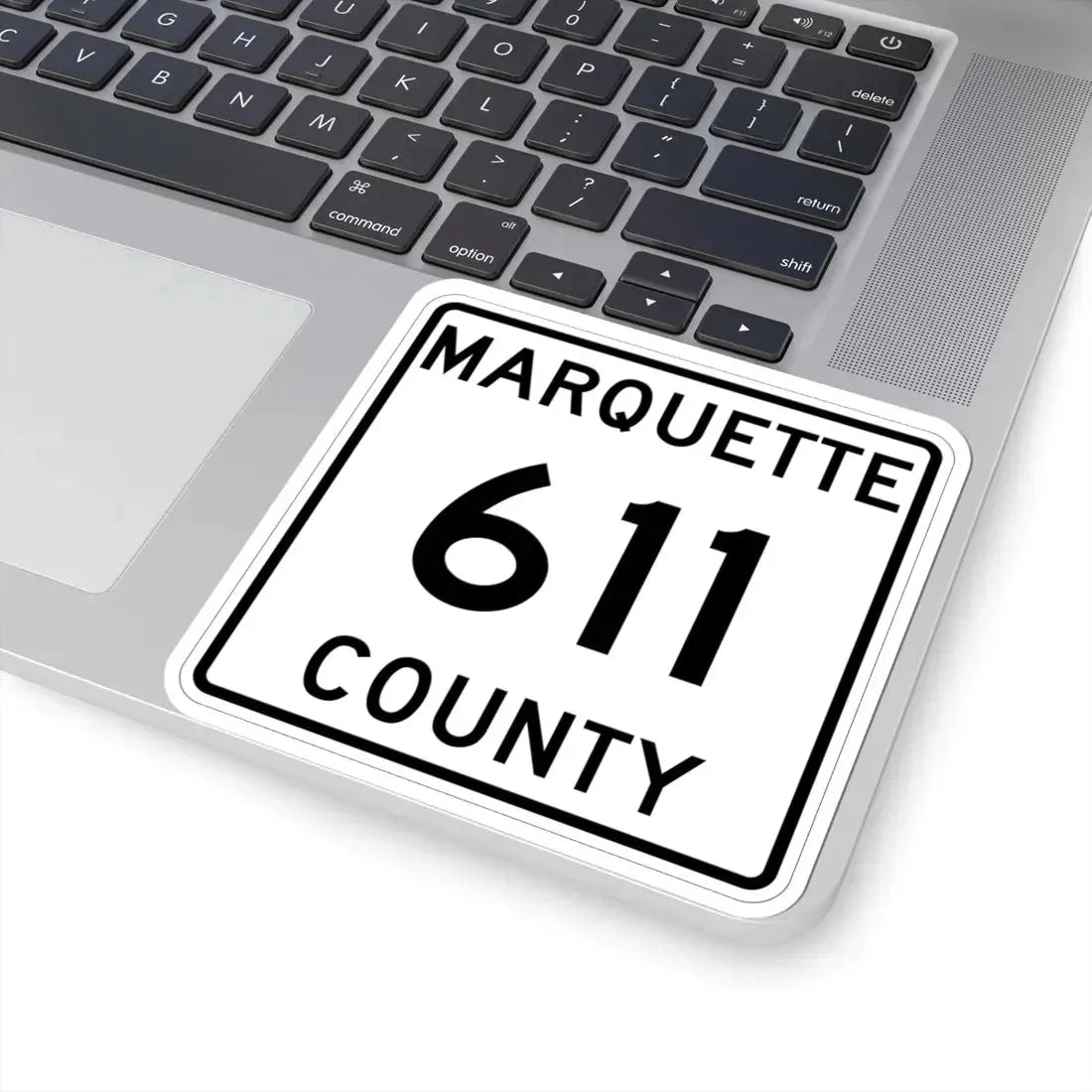 Michigan 611 Marquette County (Michigan) (Road Sign) STICKER Vinyl Kiss-Cut Decal - The Sticker Space