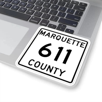 Michigan 611 Marquette County (Michigan) (Road Sign) STICKER Vinyl Kiss-Cut Decal - The Sticker Space