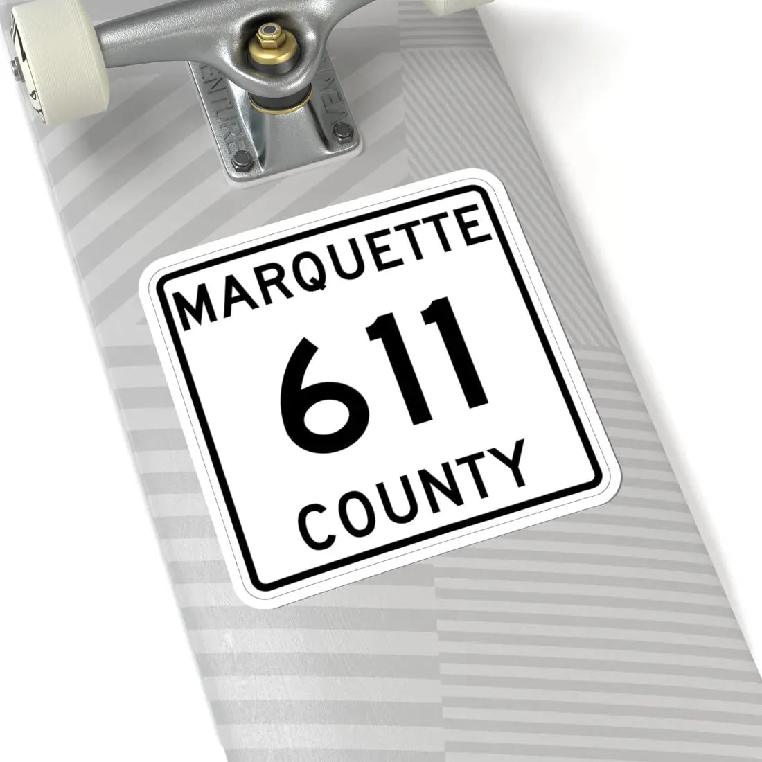 Michigan 611 Marquette County (Michigan) (Road Sign) STICKER Vinyl Kiss-Cut Decal - The Sticker Space