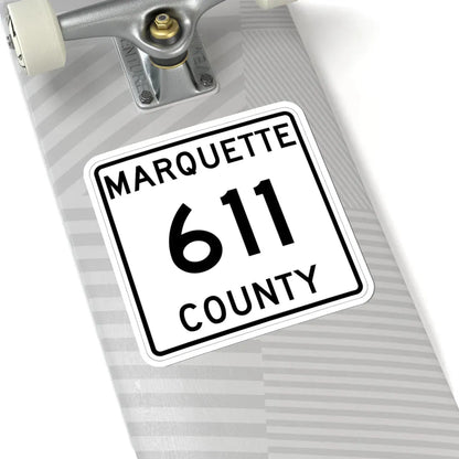 Michigan 611 Marquette County (Michigan) (Road Sign) STICKER Vinyl Kiss-Cut Decal - The Sticker Space