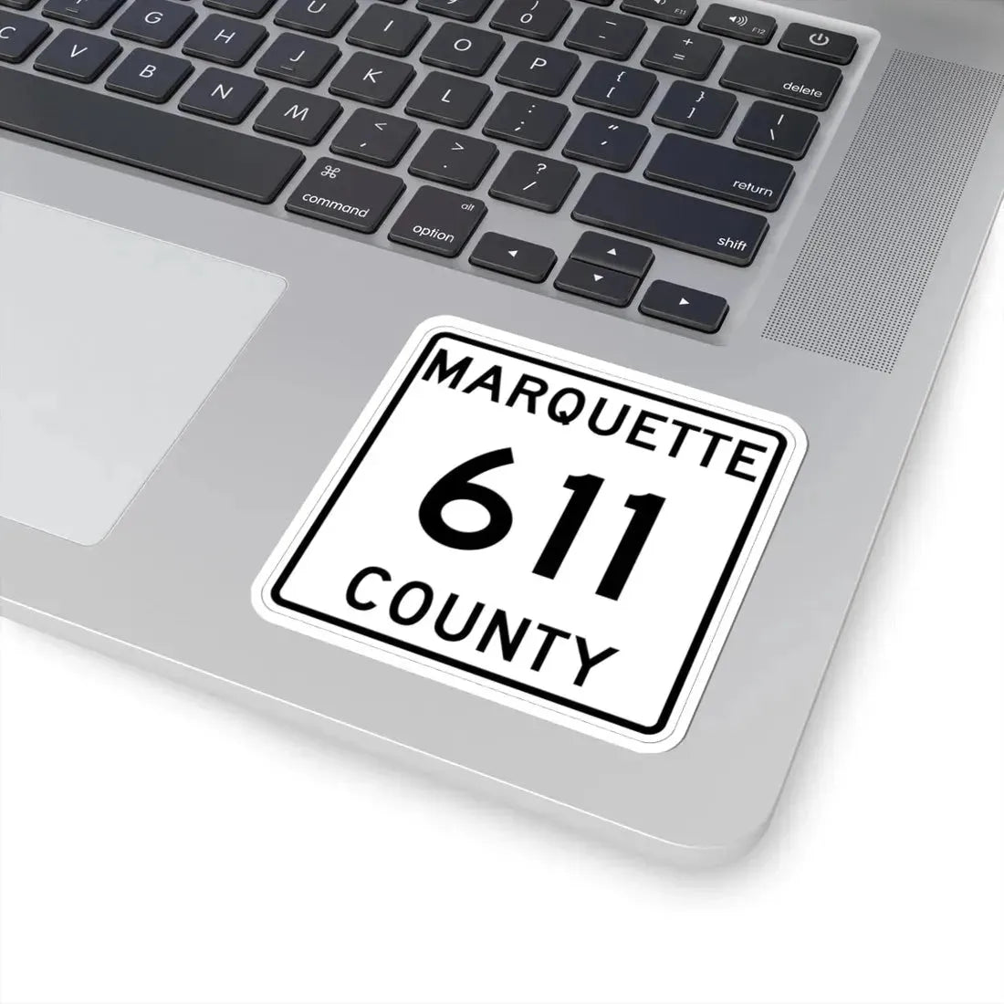 Michigan 611 Marquette County (Michigan) (Road Sign) STICKER Vinyl Kiss-Cut Decal - The Sticker Space
