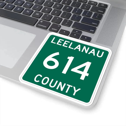 Michigan 614 Leelanau County (Michigan) (Road Sign) STICKER Vinyl Kiss-Cut Decal - The Sticker Space