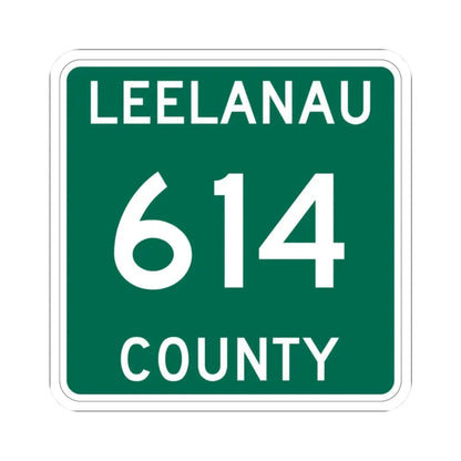 Michigan 614 Leelanau County (Michigan) (Road Sign) STICKER Vinyl Kiss-Cut Decal - The Sticker Space