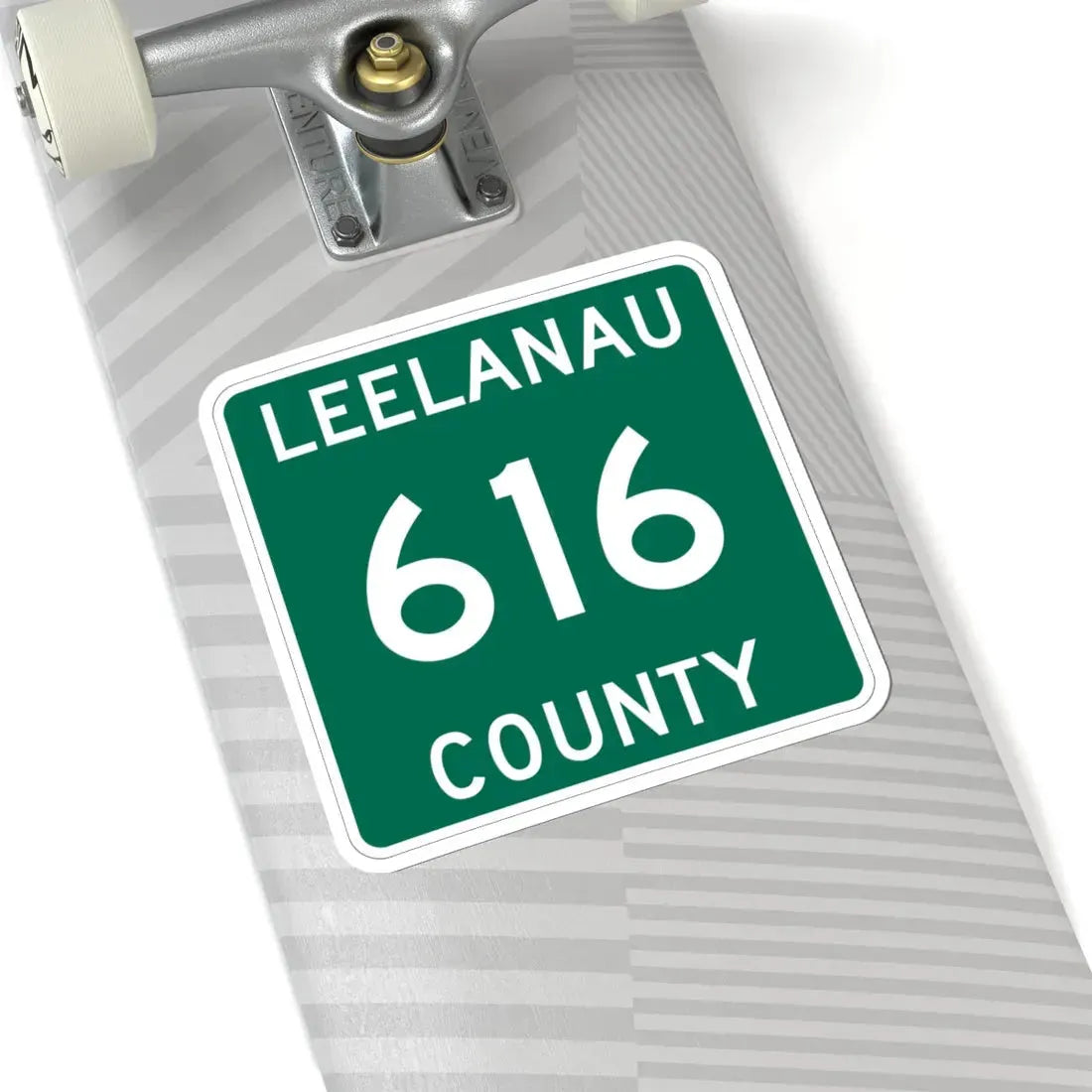 Michigan 616 Leelanau County (Michigan) (Road Sign) STICKER Vinyl Kiss-Cut Decal - The Sticker Space