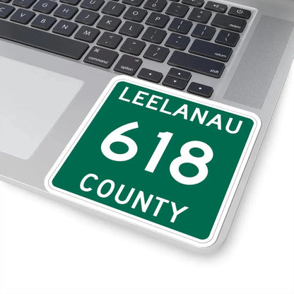 Michigan 618 Leelanau County (Michigan) (Road Sign) STICKER Vinyl Kiss-Cut Decal - The Sticker Space