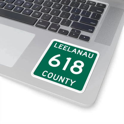 Michigan 618 Leelanau County (Michigan) (Road Sign) STICKER Vinyl Kiss-Cut Decal - The Sticker Space