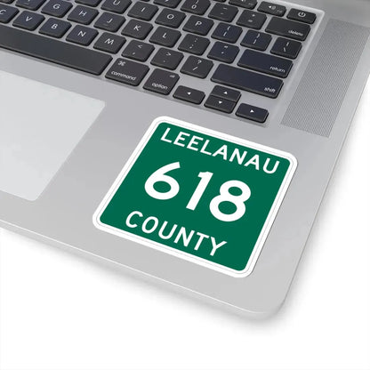 Michigan 618 Leelanau County (Michigan) (Road Sign) STICKER Vinyl Kiss-Cut Decal - The Sticker Space
