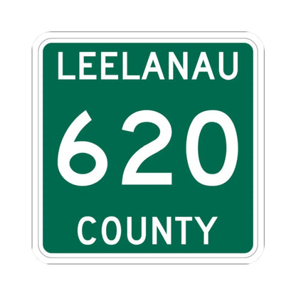 Michigan 620 Leelanau County (Michigan) (Road Sign) STICKER Vinyl Kiss-Cut Decal 2 Inch White - The Sticker Space