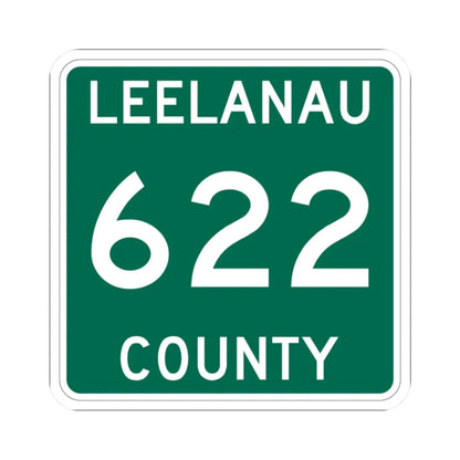 Michigan 622 Leelanau County (Michigan) (Road Sign) STICKER Vinyl Kiss-Cut Decal 2 Inch White - The Sticker Space