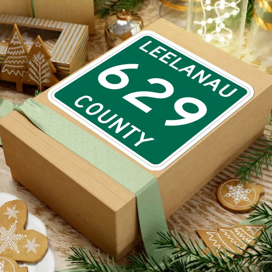 Michigan 629 Leelanau County (Michigan) (Road Sign) STICKER Vinyl Kiss-Cut Decal - The Sticker Space