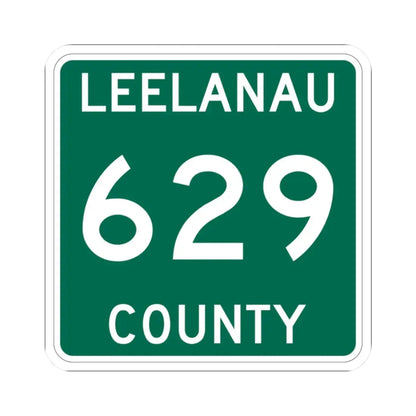 Michigan 629 Leelanau County (Michigan) (Road Sign) STICKER Vinyl Kiss-Cut Decal - The Sticker Space