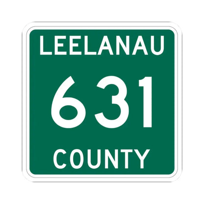 Michigan 631 Leelanau County (Michigan) (Road Sign) STICKER Vinyl Kiss-Cut Decal - The Sticker Space